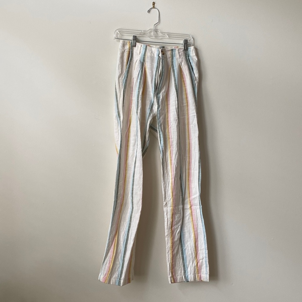 Billabong striped linen pants, size 28